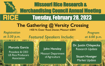 Missouri Rice Research & Merchandising Council to Host Annual Meeting on February 28